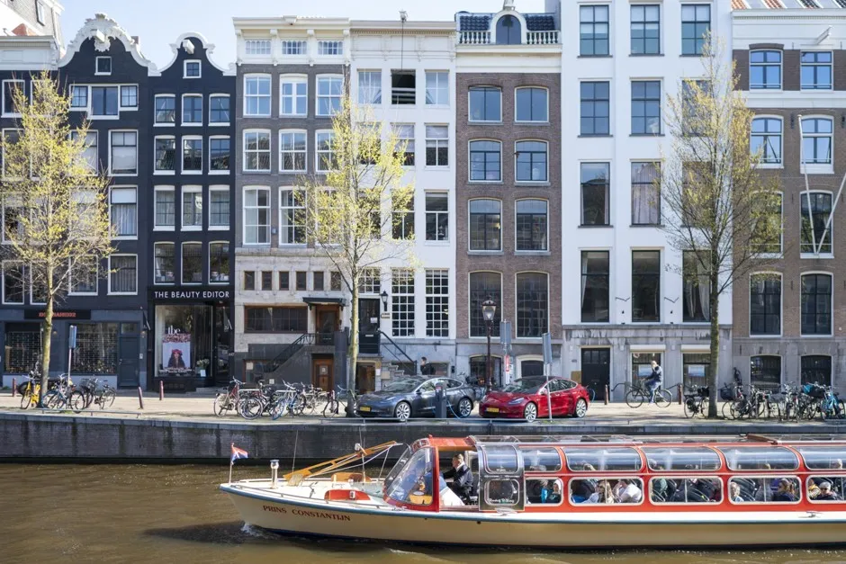 Amsterdam canal houses reflecting the unique Dutch architectural style