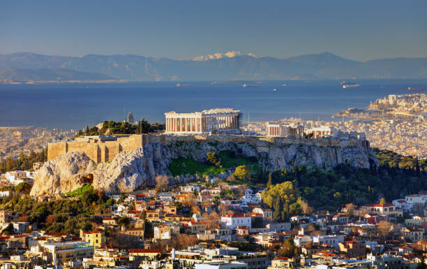 Athens skyline showing the Acropolis and modern development