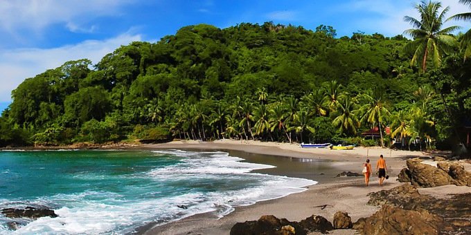 Aerial view of Costa Rica's Pacific coastline