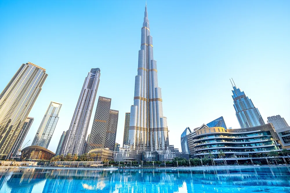 Dubai skyline showing modern development