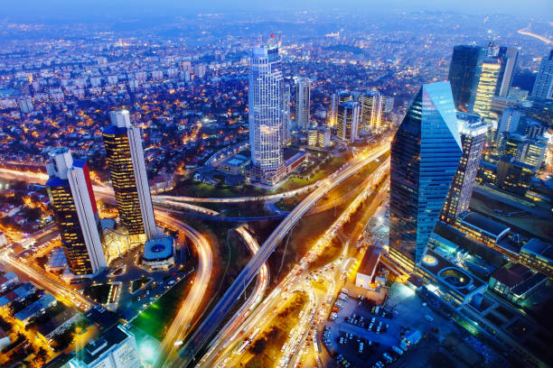 Istanbul skyline showing modern development and Bosphorus