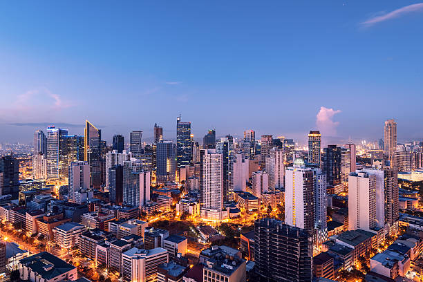 Manila skyline showing modern high-rise buildings and development