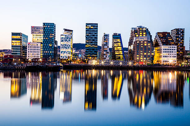 Oslo skyline with fjord view