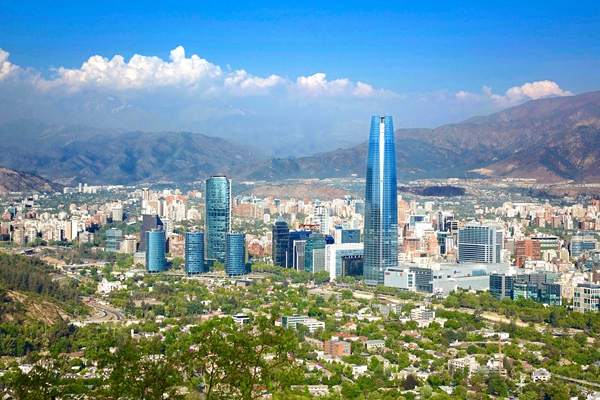Santiago skyline with modern high-rises
