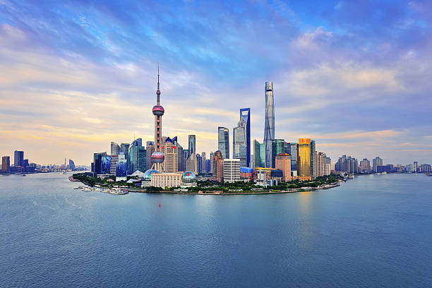 Shanghai skyline showing modern skyscrapers