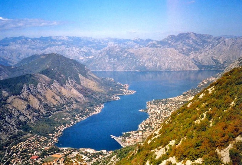 Bay of Kotor showing Montenegro's stunning coastline