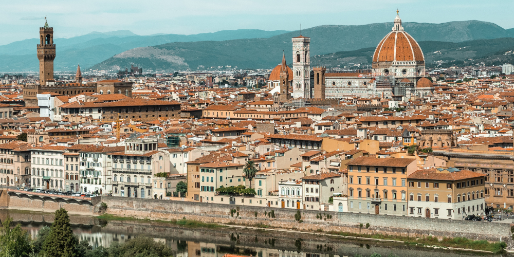 Florence skyline showing historic architecture and modern development