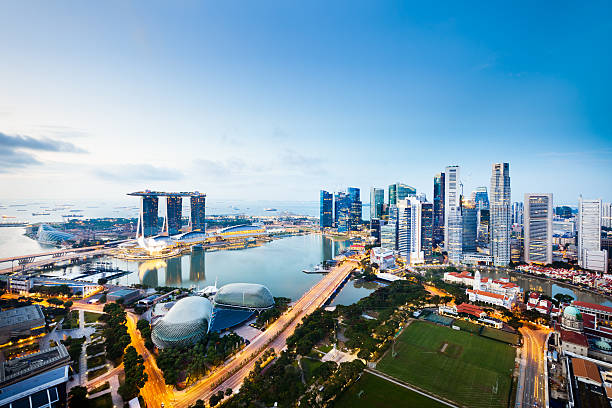 Singapore skyline showing modern architecture and Marina Bay