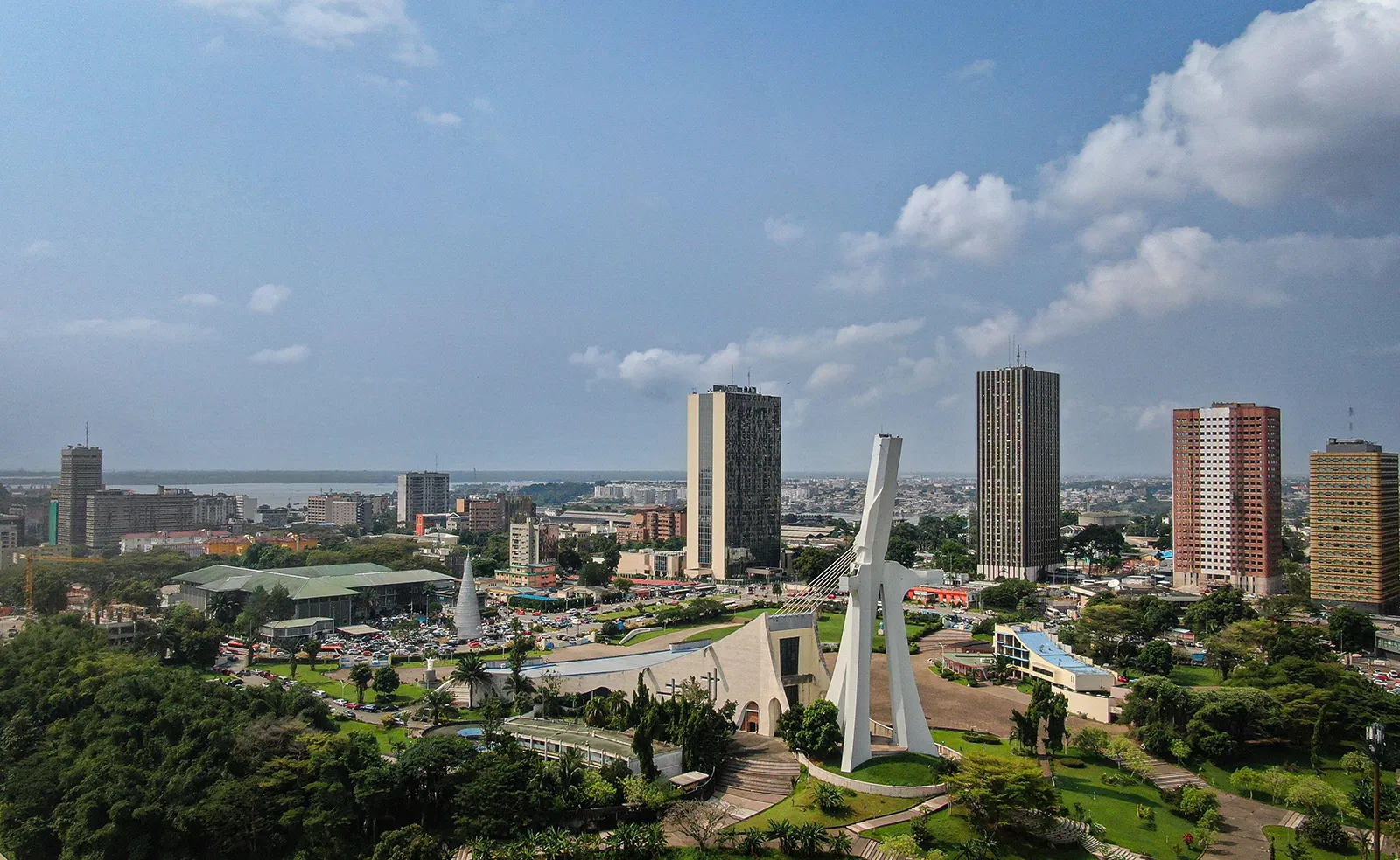 Abidjan skyline showing the modern Plateau business district