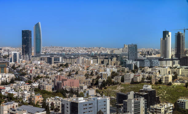 Amman skyline showing modern and historic buildings