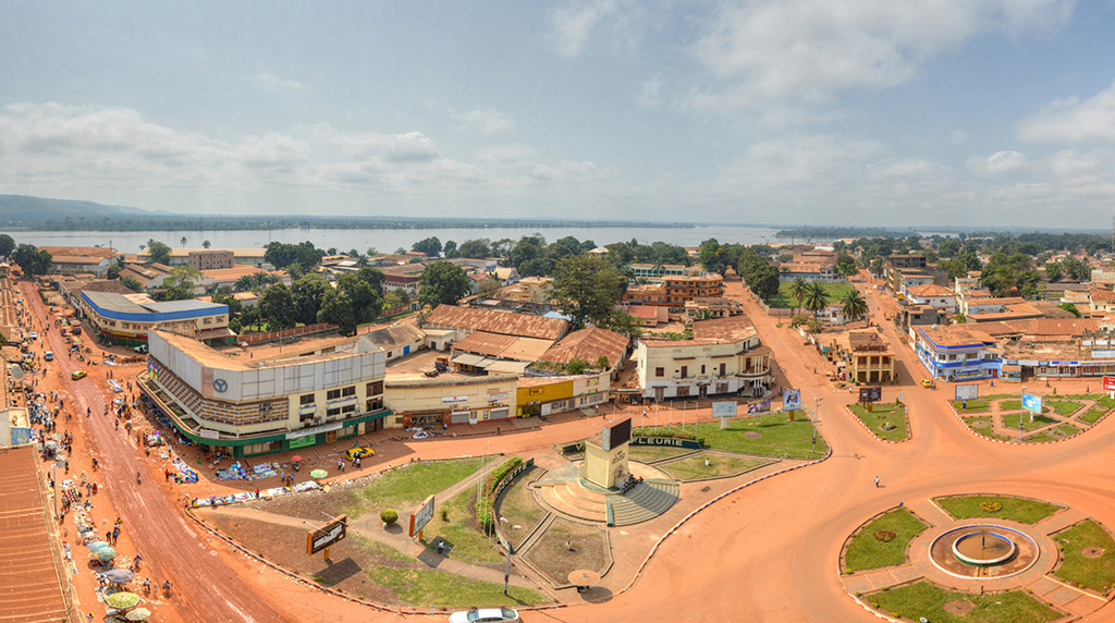 Bangui skyline showing the capital city of Central African Republic
