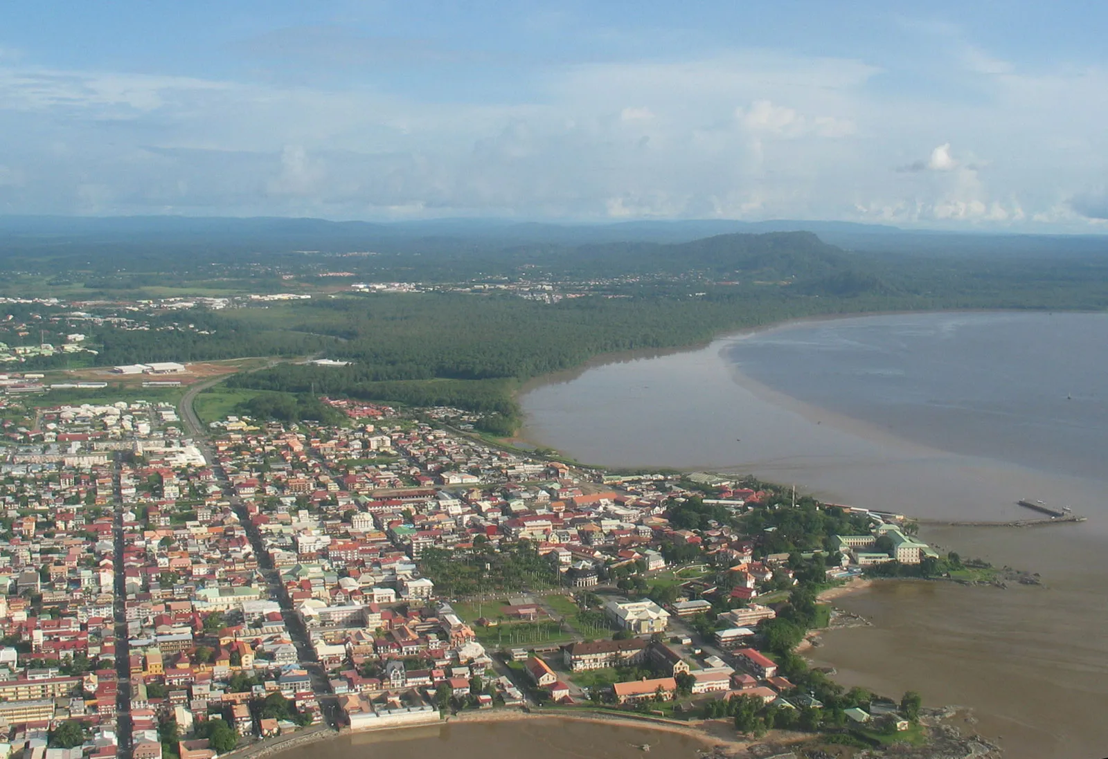 Cayenne skyline showing urban development in French Guiana
