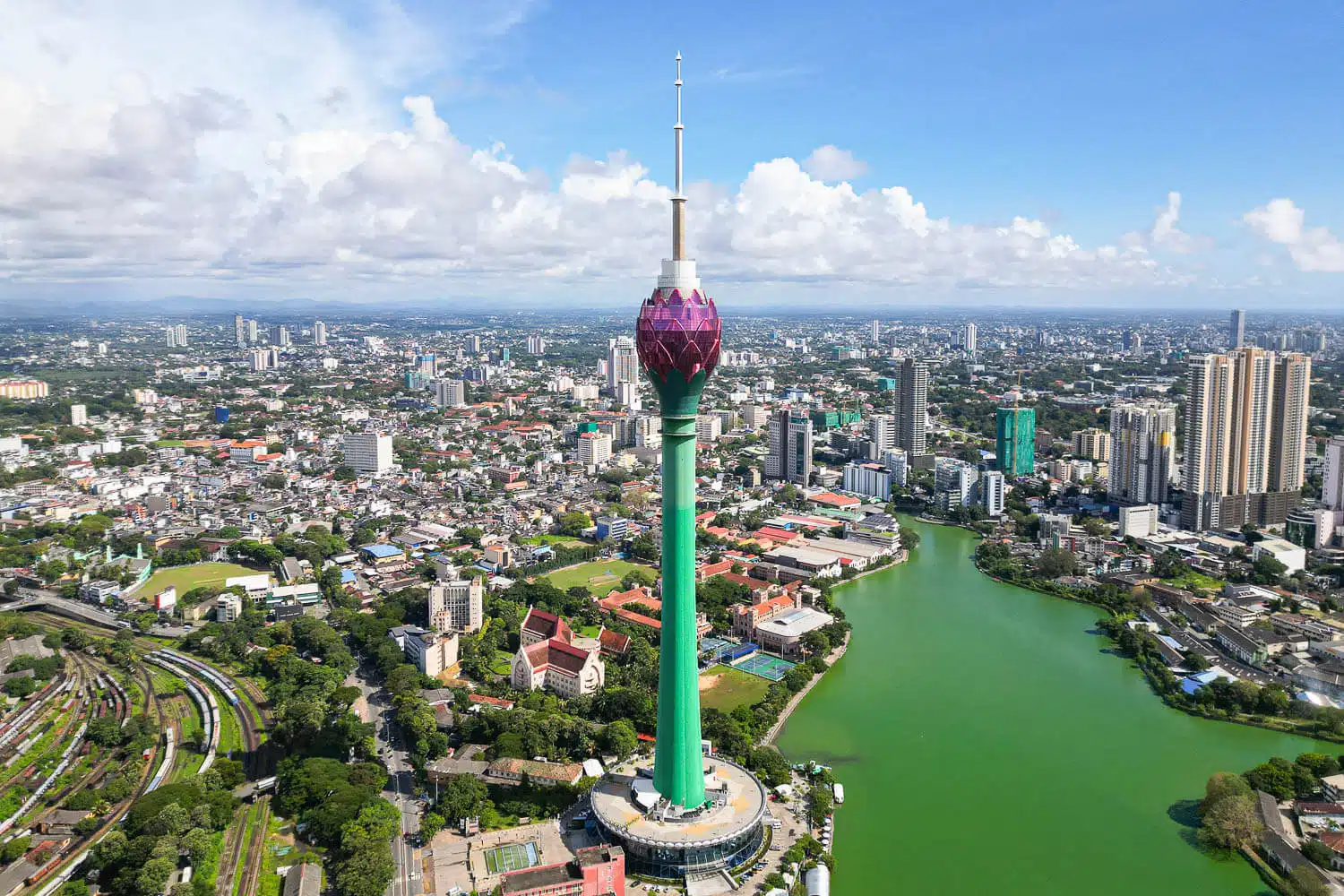 Colombo skyline showing modern development and ocean view