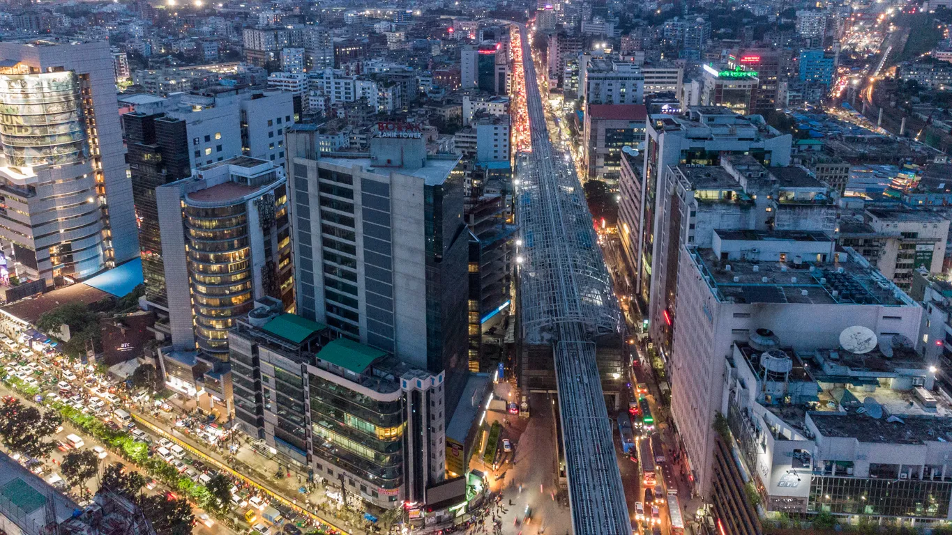 Dhaka skyline showing modern development