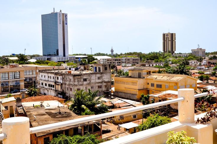 Lomé skyline showing modern and developing buildings