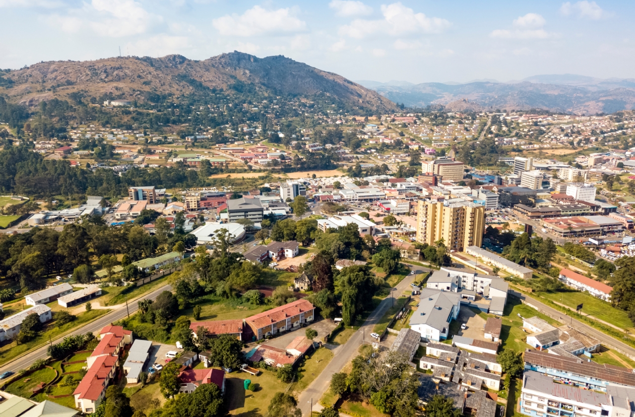 Mbabane cityscape, the capital of Eswatini