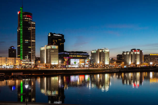 Minsk skyline showing modern and historic buildings