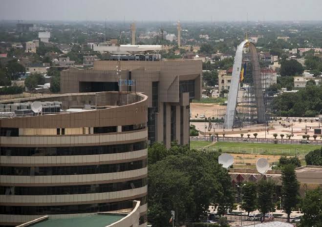 N'Djamena skyline showing modern buildings alongside traditional structures