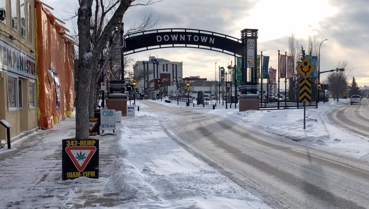 Red Deer city view in central Alberta