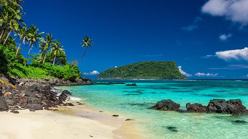 Beautiful coastal view of Samoa showing potential for tourism development