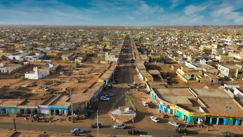 Nouakchott skyline showing modern developments and traditional architecture