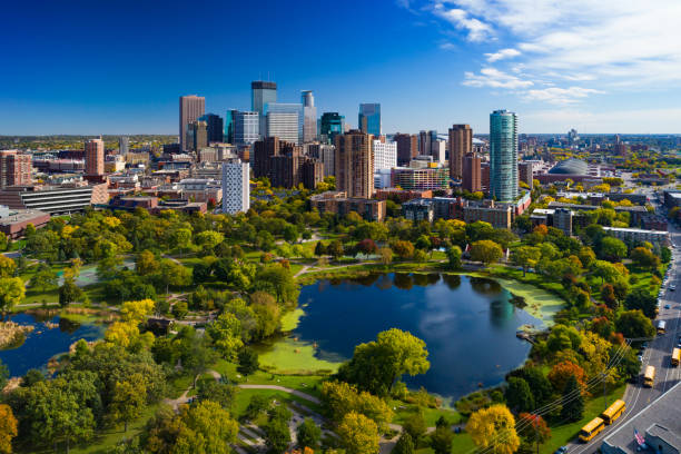 Minneapolis skyline with urban development