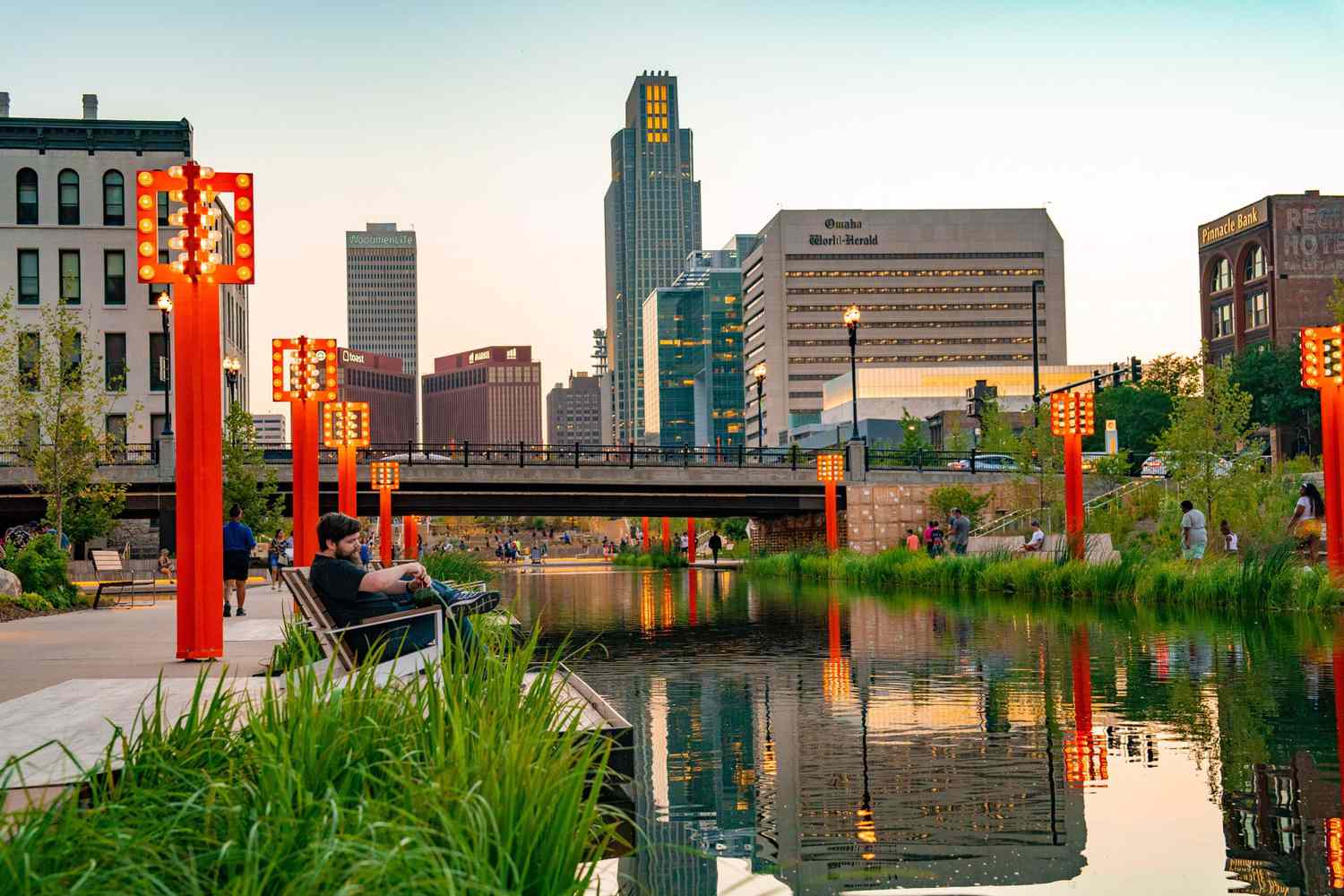 Omaha Nebraska skyline with modern development