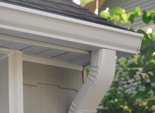 Professional gutter installation seamless aluminum K-style gutters downspouts drainage system foundation protection