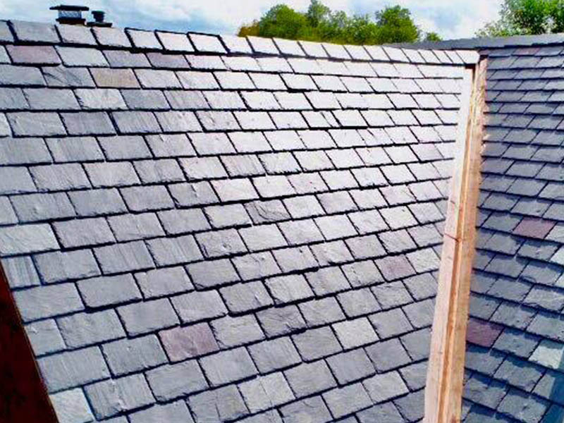 Professional slate roofing installation natural Vermont Welsh premium century-long durable prestige luxury roofing