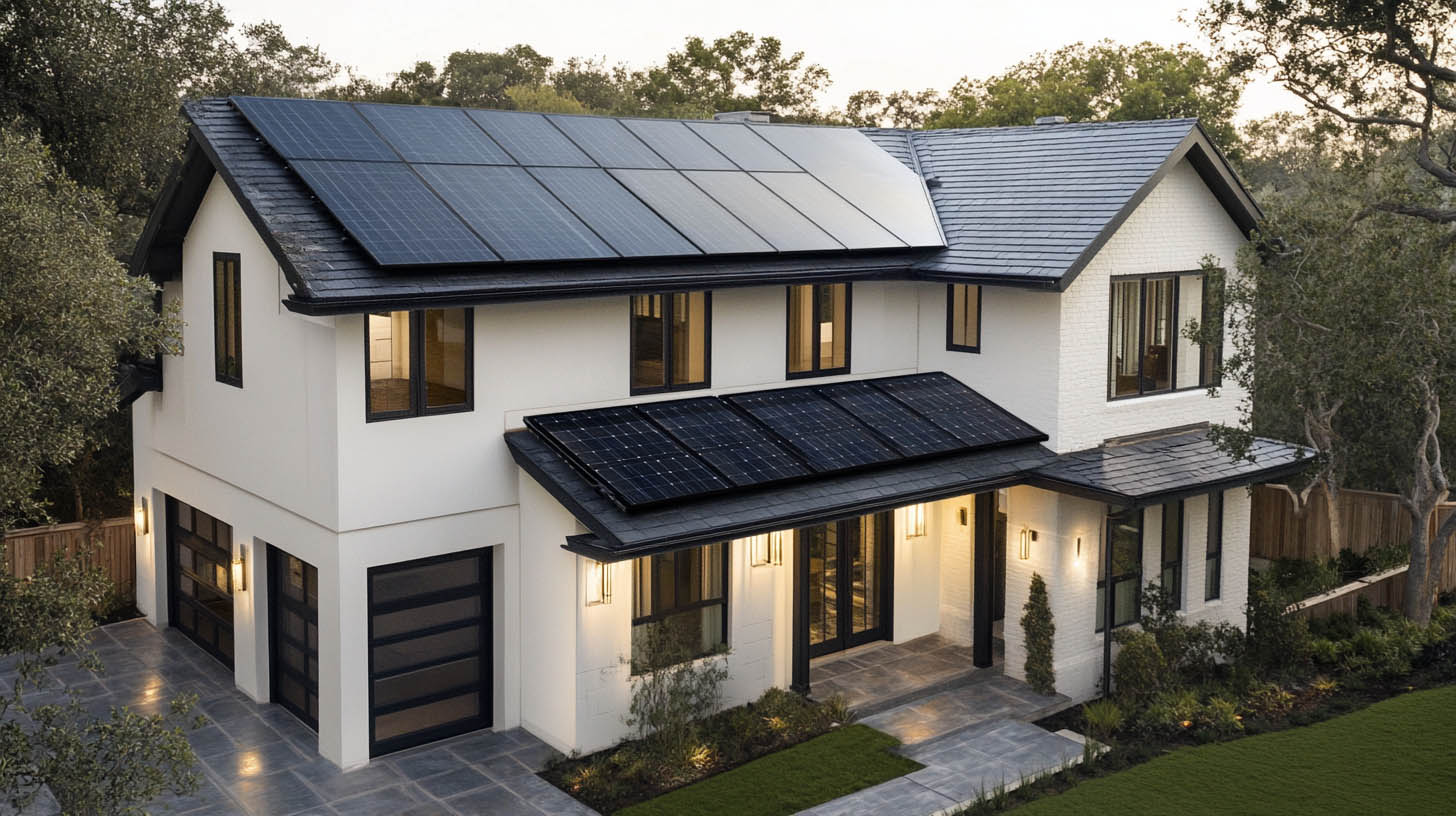 Professional solar shingles installation Tesla solar roof integrated photovoltaic energy-efficient electricity-generating roofing
