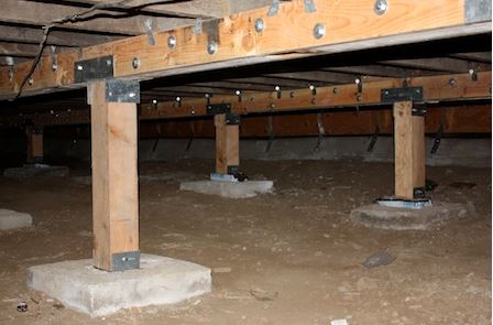 post and beam installation structural posts footings to frost line LVL beam steel I beam glulam post caps shoring wall removal open concept load path engineer stamped plans permits