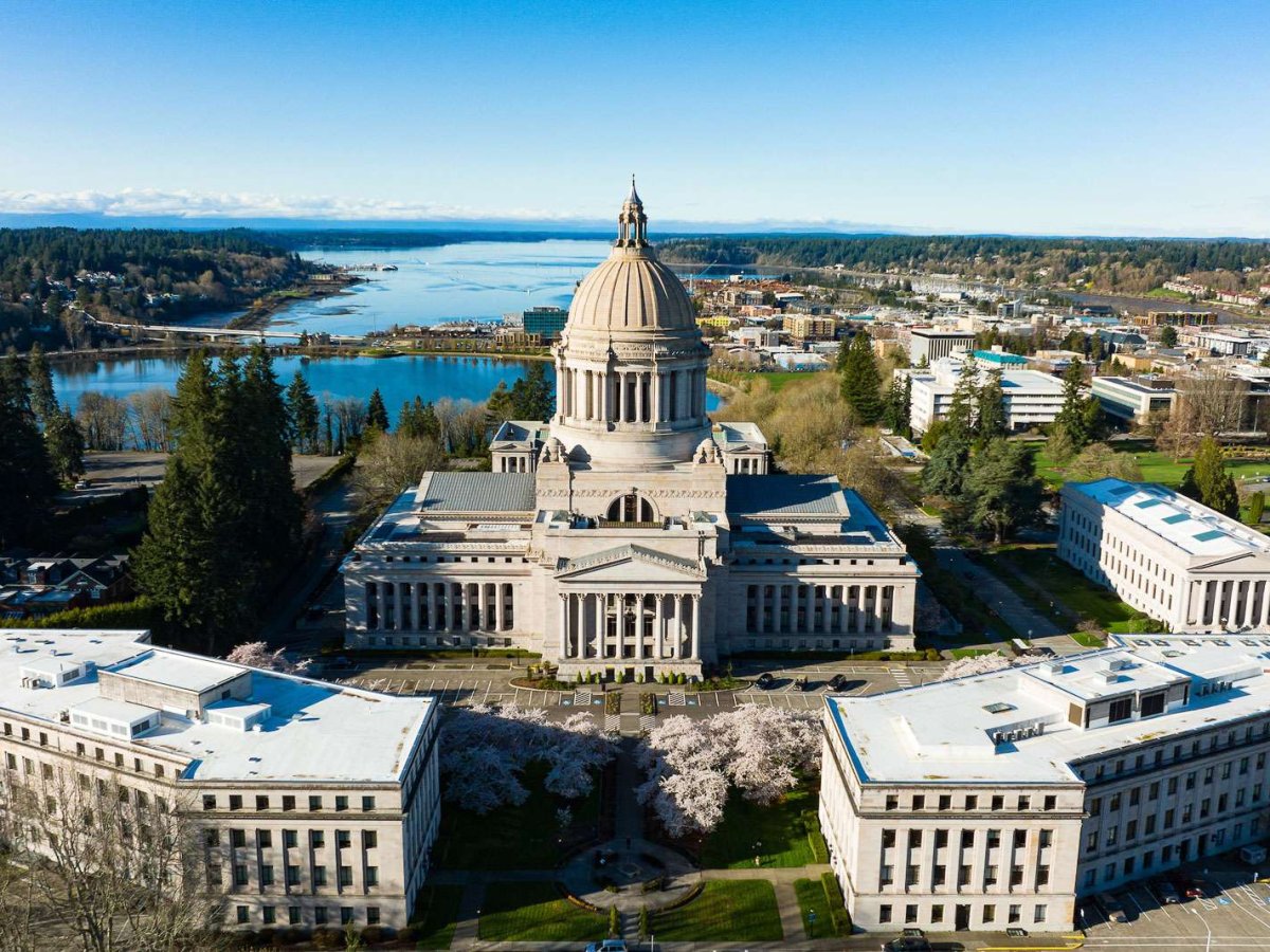 Olympia Washington Capitol campus and Puget Sound