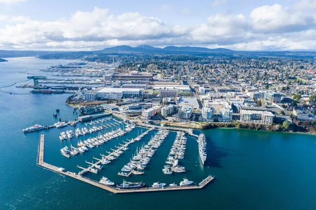 Bremerton waterfront and Puget Sound Naval Shipyard