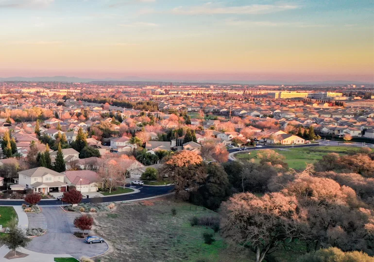 Roseville and Rocklin Sacramento area suburban landscape