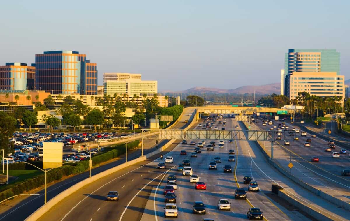 Irvine California skyline and master-planned community