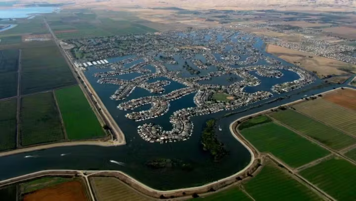 East Contra Costa suburban neighborhoods and Delta waterways