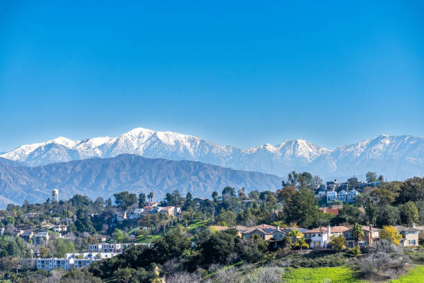 Rancho Cucamonga and Ontario skyline with San Gabriel Mountains