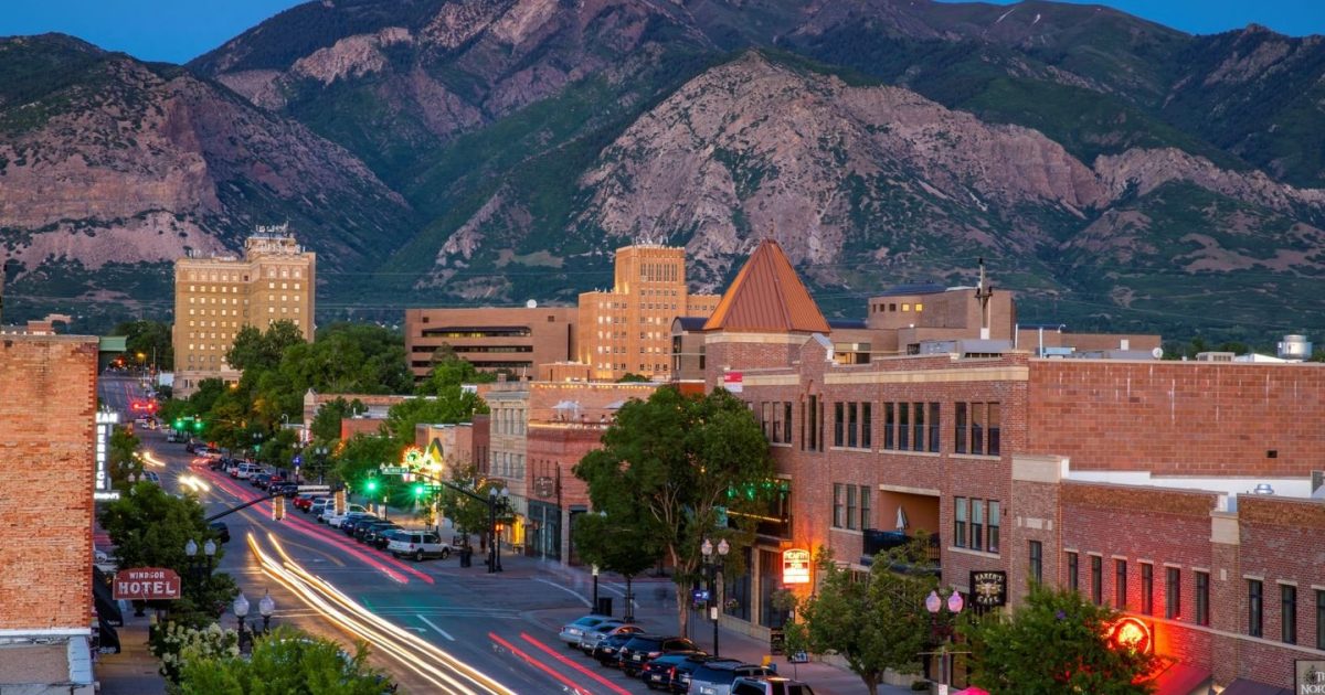 Ogden Utah historic 25th Street downtown revival mountains