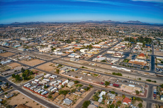 Casa Grande Arizona aerial view showing industrial growth and residential development