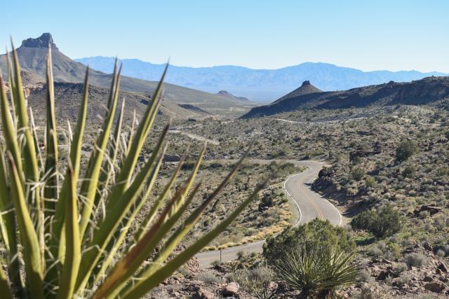 Kingman Arizona Route 66 landscape with Hualapai Mountains backdrop