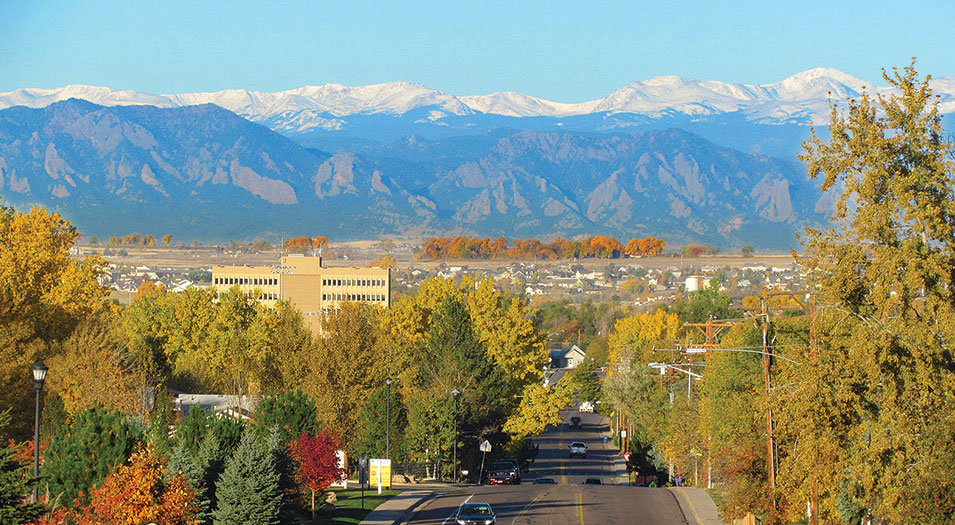 Brighton Colorado skyline and landscape