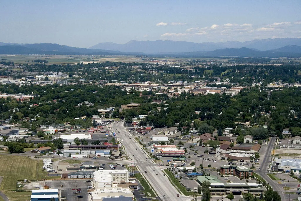 Kalispell Montana in the Flathead Valley near Glacier National Park
