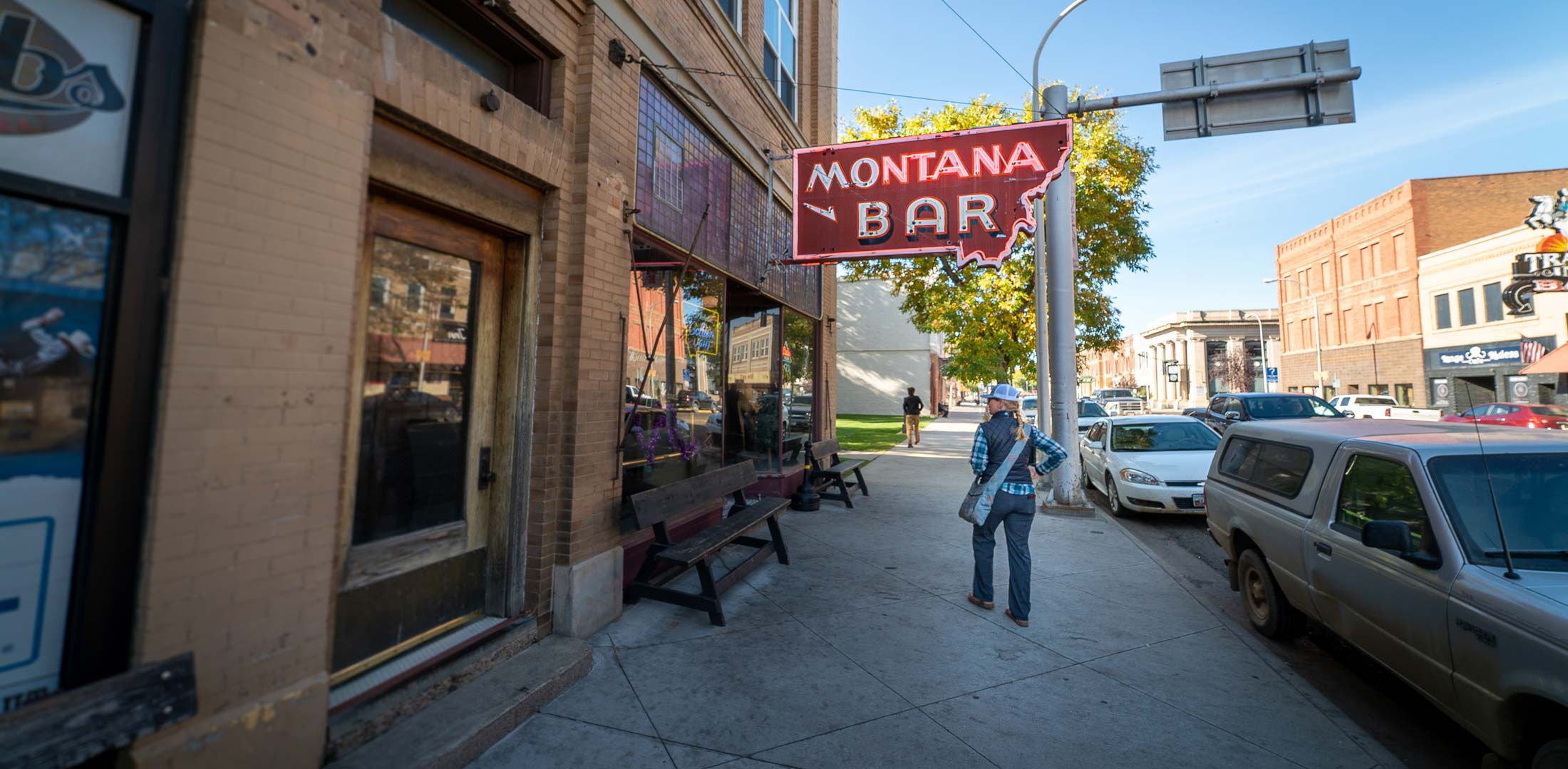 Miles City Montana historic downtown near the confluence of the Yellowstone and Tongue Rivers