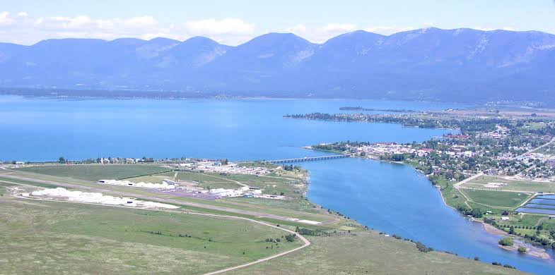 Polson Montana at the southern tip of Flathead Lake