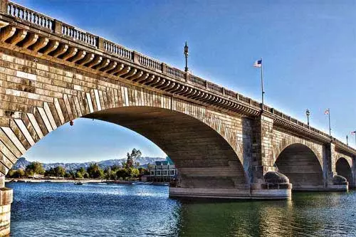 Lake Havasu City with London Bridge and Colorado River