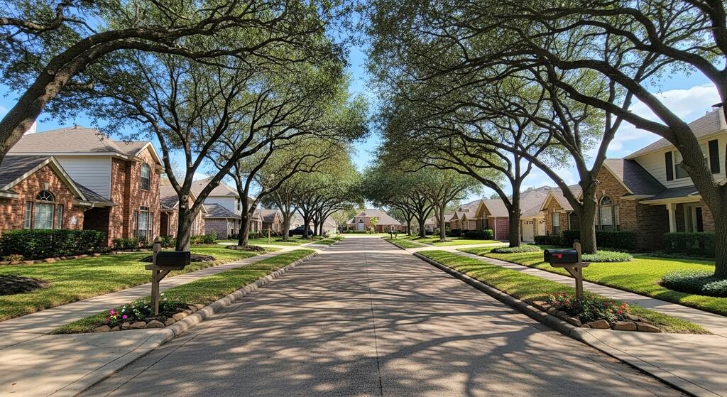 Pearland Texas suburban family neighborhood near Houston
