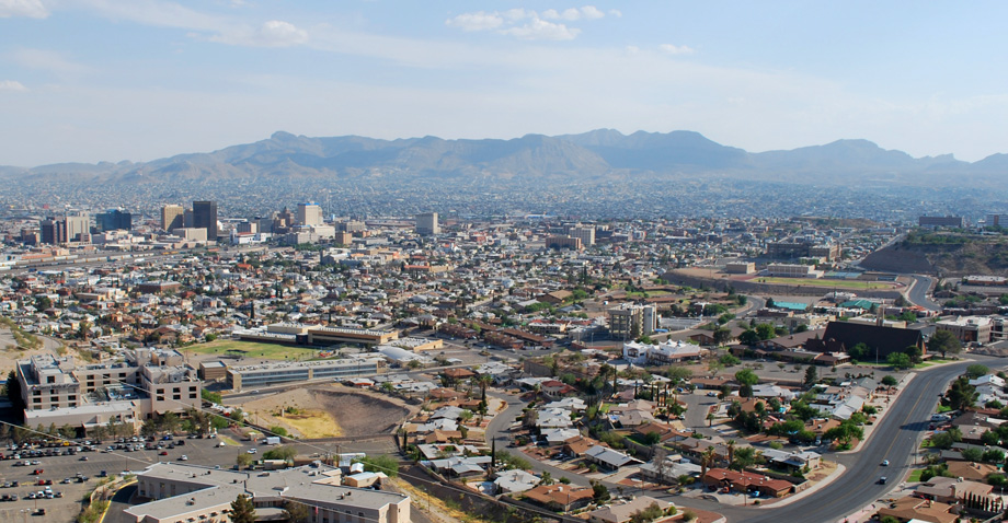 El Paso skyline with the Franklin Mountains