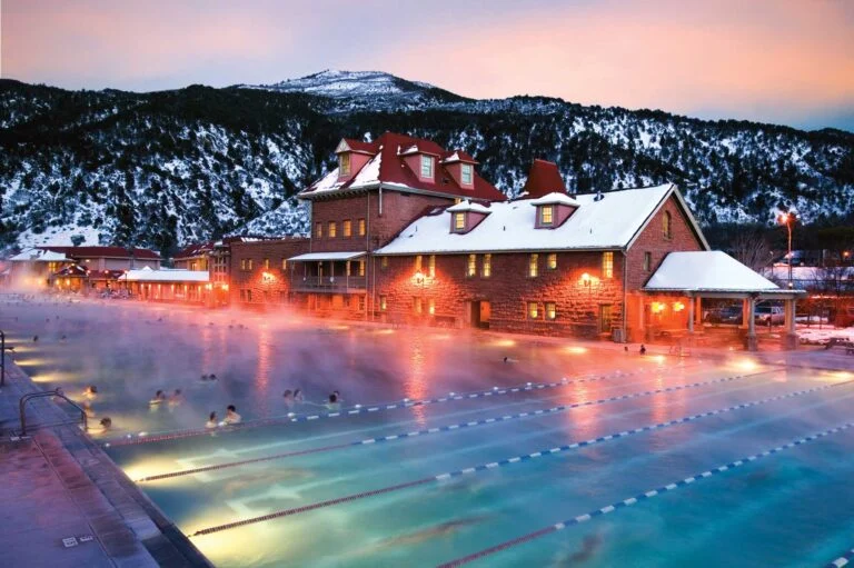 Glenwood Springs Colorado mountain town and hot springs