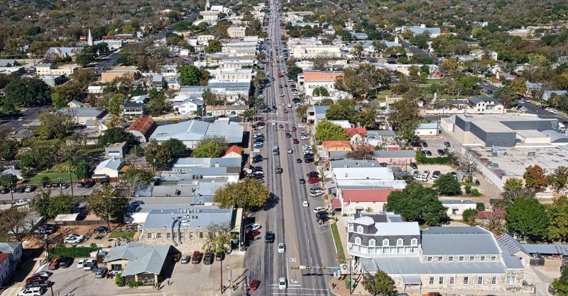 Fredericksburg Texas Hill Country wine country and historic Main Street