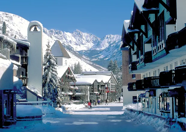 Vail Colorado ski resort village and mountain